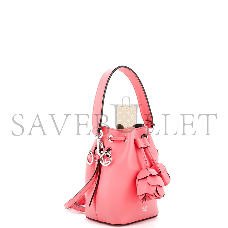 F**di mon tresor 3d flower bucket bag leather mini (18*12*10cm)